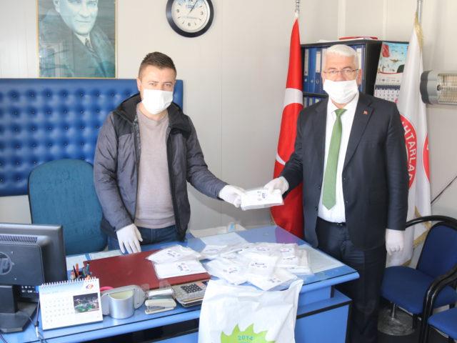 Ergene’de Maskeler Bir Çok Muhtarlığa Teslim Edilmeye Başlandı