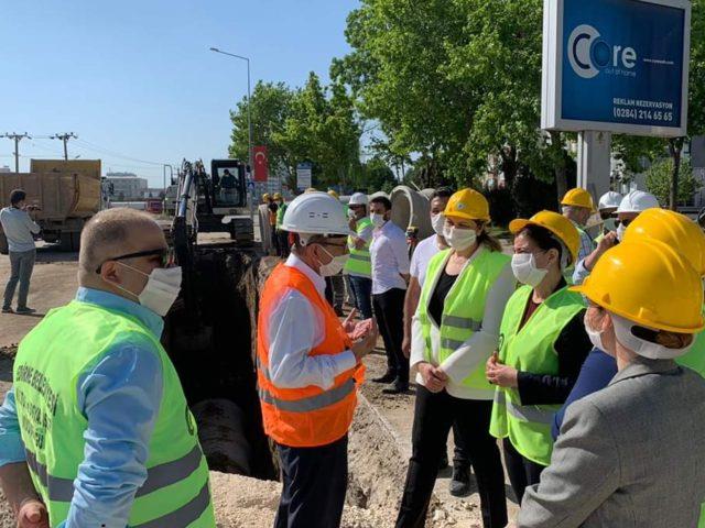 AK Parti heyeti altyapı çalışmalarını inceledi