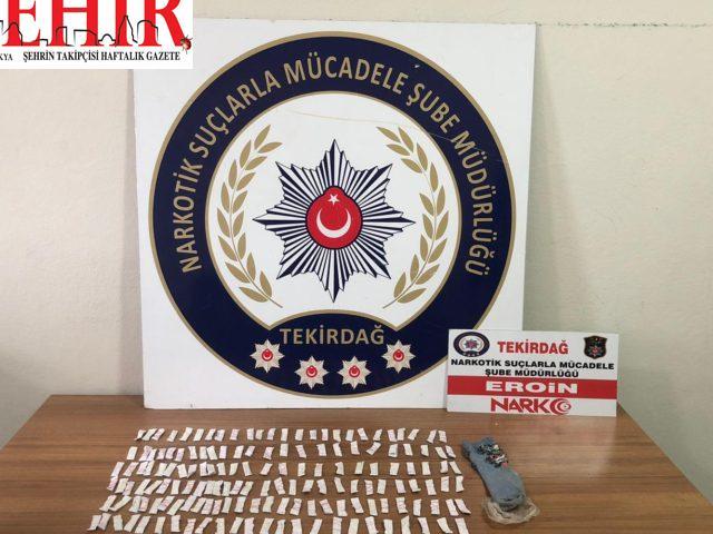 Çorlu'da üzerinde uyuşturucu ele geçirilen kişi gözaltına alındı