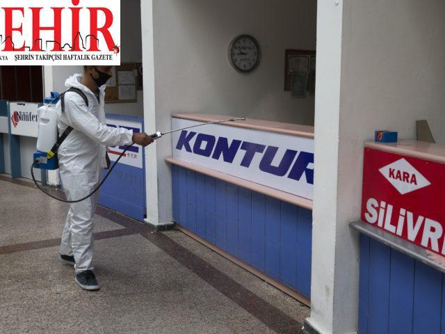 Edirne'de şehirlerarası otobüs terminali dezenfekte edildi