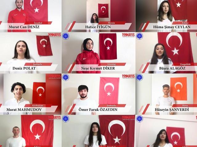 “Evde kalan” üniversite öğrencileri 19 Mayıs'ı hazırladıkları videoyla kutladı