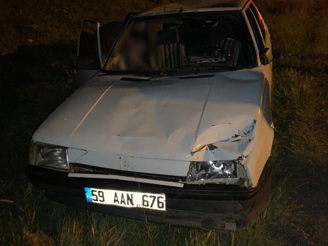 Malkara'da otomobilin çarptığı 2 kişi yaralandı