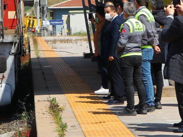 Marmaray'dan geçen yurt içi yük treni Tekirdağ'a ulaştı