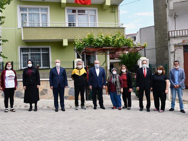 TBMM Başkanı Şentop Tekirdağ'da şehit ailelerini ziyaret etti