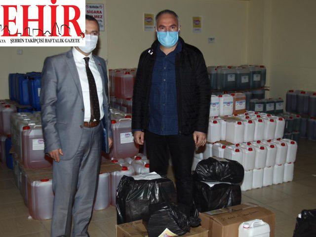 Çerkezköy Milli Eğitim Müdürlüğü okullara maske ve dezenfektan gönderdi