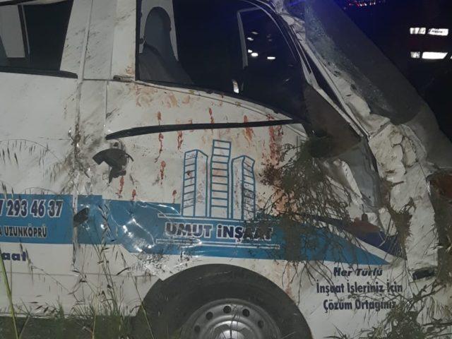 Edirne'de trafik kazasında 1 kişi öldü, 2 kişi yaralandı