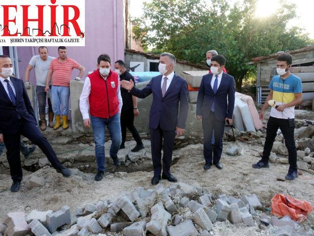 Kırklareli Valisi Bilgin, yağışın etkili olduğu ilçelerde incelemede bulundu: