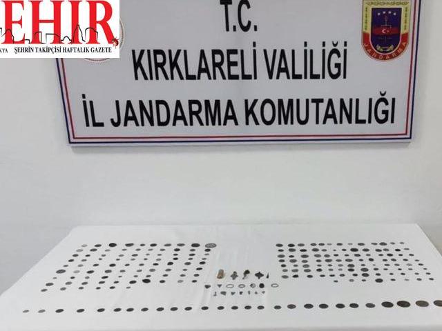 Kırklareli'nde tarihi eser kaçakçılığı operasyonunda heykel, sikke ve mühür ele geçirildi