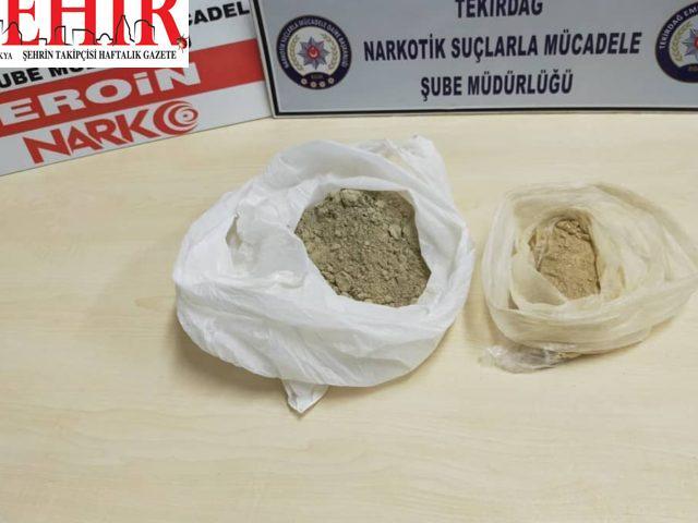 Tekirdağ'da 311 gram eroin ele geçirildi
