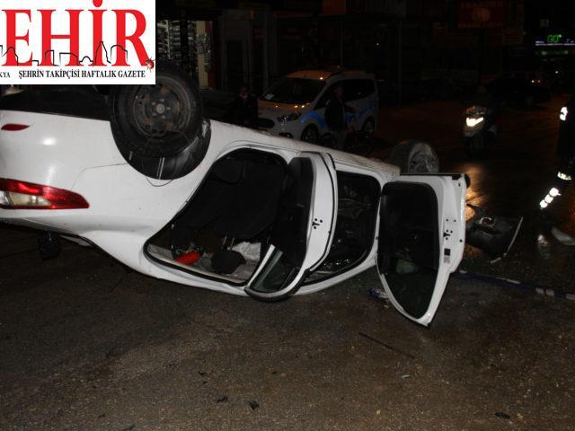 Tekirdağ'da devrilen otomobildeki bir kişi yaralandı