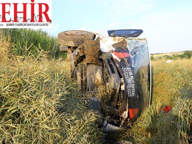 Tekirdağ'da minibüs tarlaya devrildi: 7 yaralı