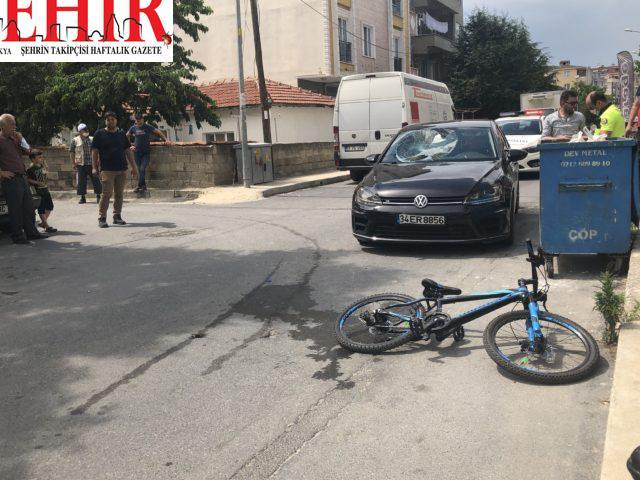 Tekirdağ'da otomobilin çarptığı bisikletin sürücüsü çocuk yaralandı