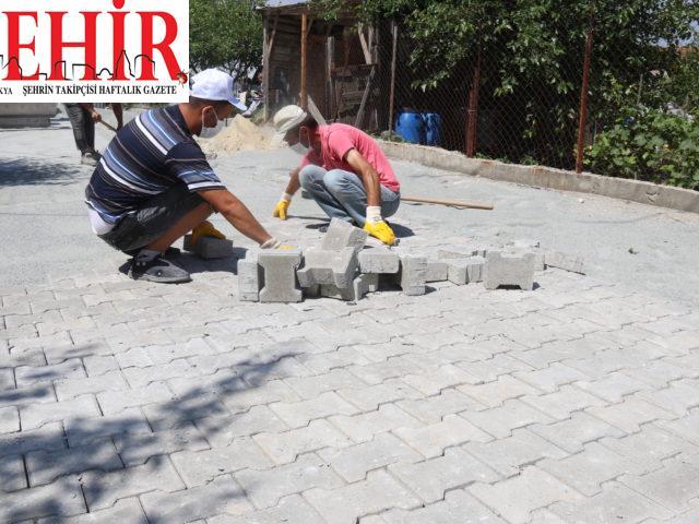 Ergene’de Kilit Parke Taş Çalışmaları Hız Kesmeden Devam Ediyor