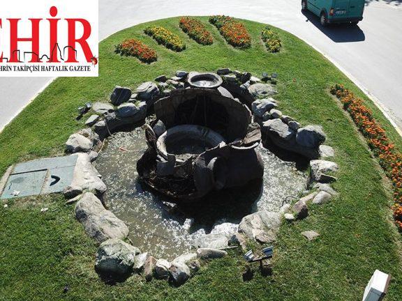Edirne'de süs havuzundaki küpler çöktü