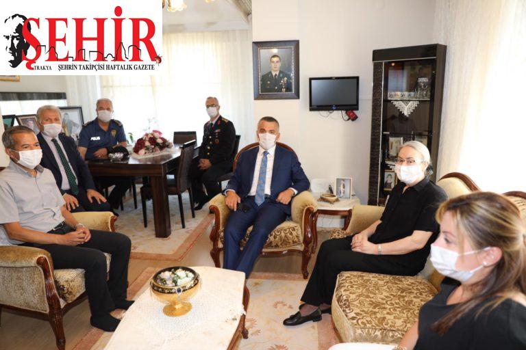 Kırklareli Valisi Bilgin'den şehit ailesine ziyaret