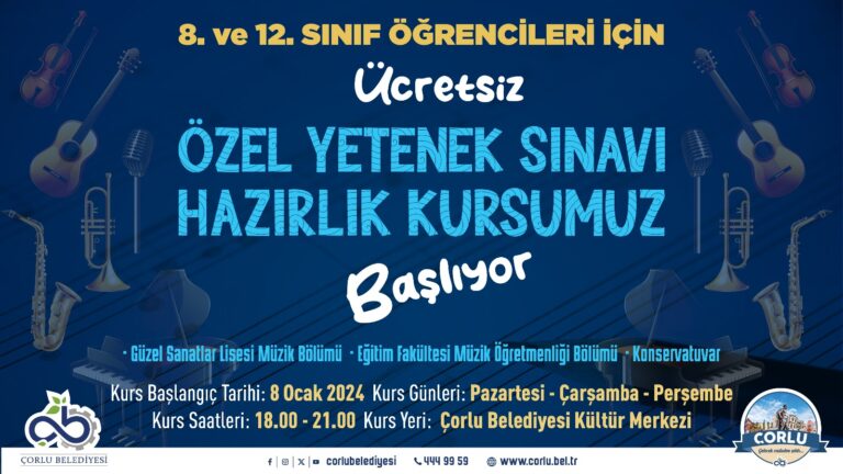 Çorlu Belediyesi Yetenekli Çocukların Sesine Kulak Veriyor