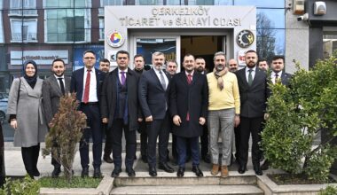 AK Parti Tekirdağ Büyükşehir Belediye Başkan Adayı Cüneyt Yüksel, Çerkezköy’de Esnaf ve Odalarla Buluştu