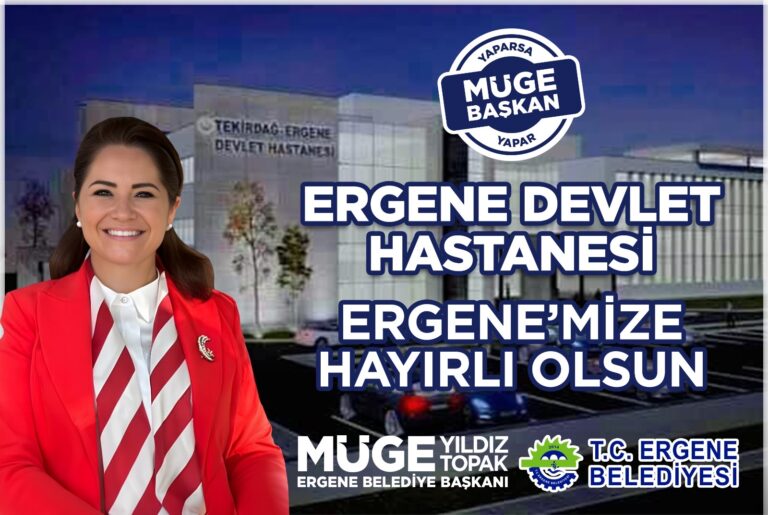 Ergene Belediye Başkanı Müge Yıldız Topak Ergene Devlet Hastanesi’nin yapımına başlanacağını müjdeledi.